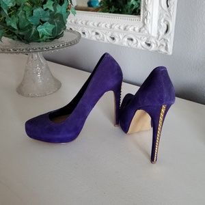 🔴SOLD🔴 Steve Madden Purple Suede Stud Heels
